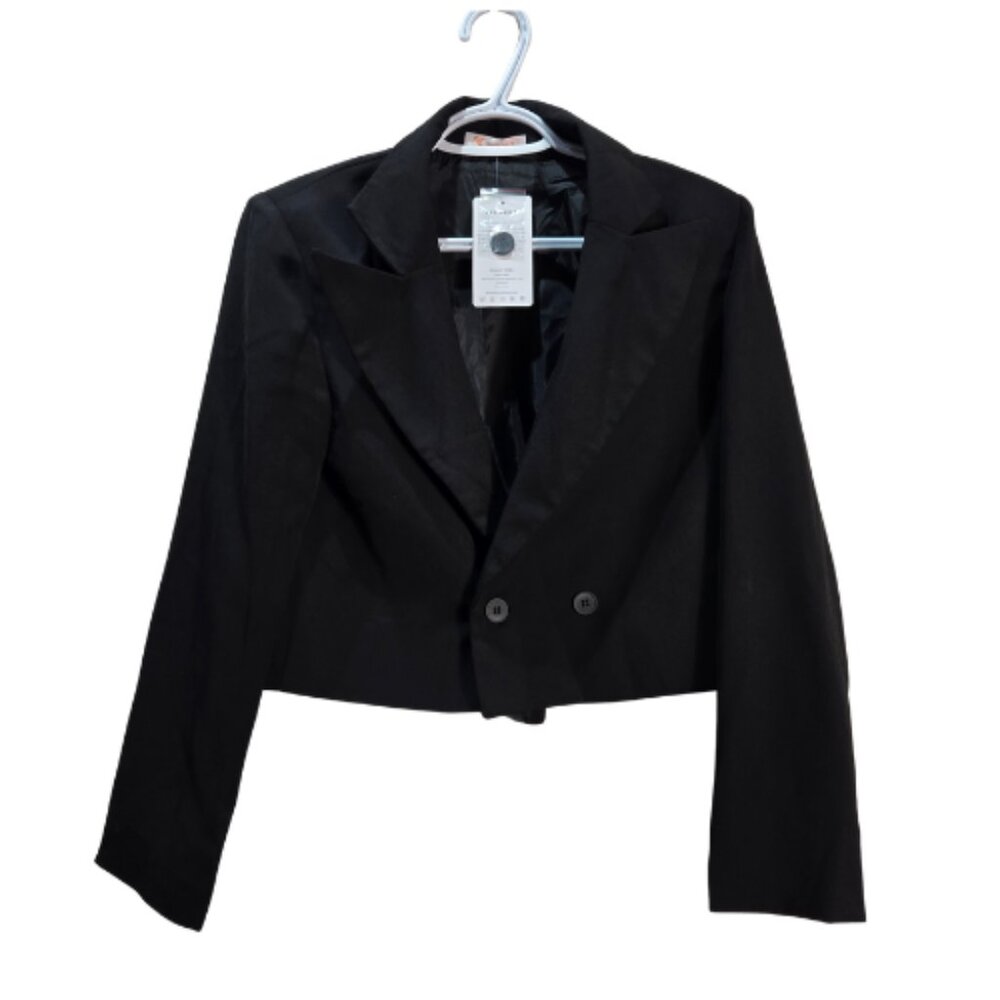 NWT | Kirundo Cropped Black Blazer | Double Button Detail | Size Small - Picture 3 of 8